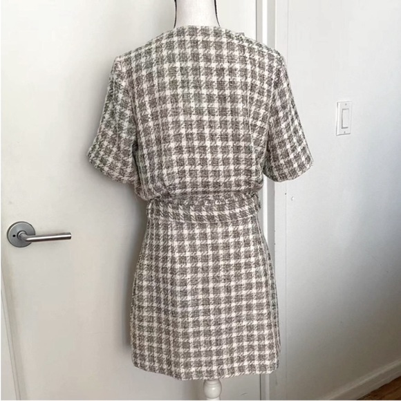 M. Zara Cut Out Plaid Dress - Picture 5 of 6